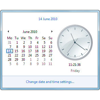 fecha horario en windows